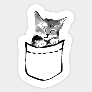 pocket cute cat Sticker